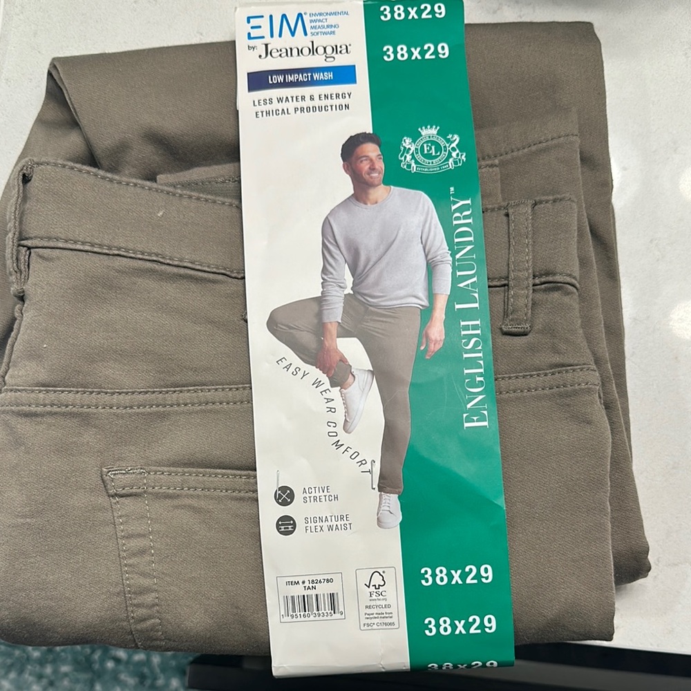 English Laundry Tan Chinos Slim Fit